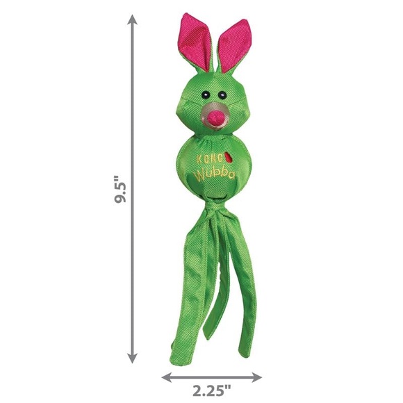 Kong wubba small green rabbit dog toy - Picture 2 of 5